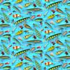 GRAPHICS & MORE Fishing Flies Lures Fish Pattern Gift Wrap Wrapping Paper Rolls view 2