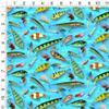 GRAPHICS & MORE Fishing Flies Lures Fish Pattern Gift Wrap Wrapping Paper Rolls view 3