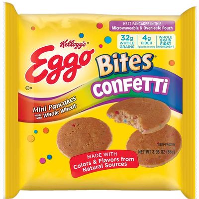 Kelloggs Eggo Bites Mini Pancakes Confetti, 3.03 Ounce - 72 per case.
