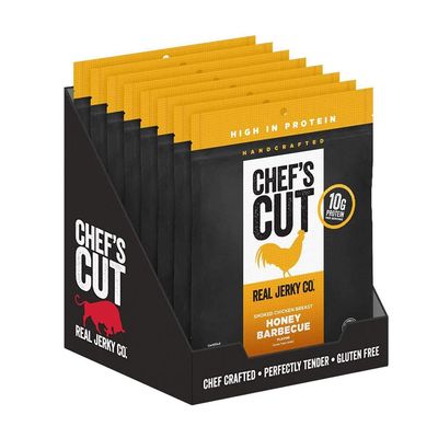 Chefs Cut Honey Barbeque Smoked Chicken Breast Jerky, 2.5 Ounce - 8 per case.