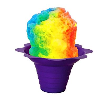 Hypothermias Shaved Ice & Snow Cone Flower Cups, 4 ounce (small), Case of 1000, Mixed Colors Per Case