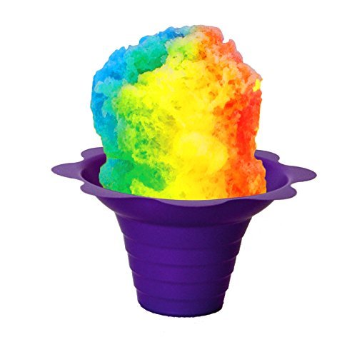 Hypothermias Shaved Ice & Snow Cone Flower Cups, 4 ounce (small), Case of 1000, Mixed Colors Per Case