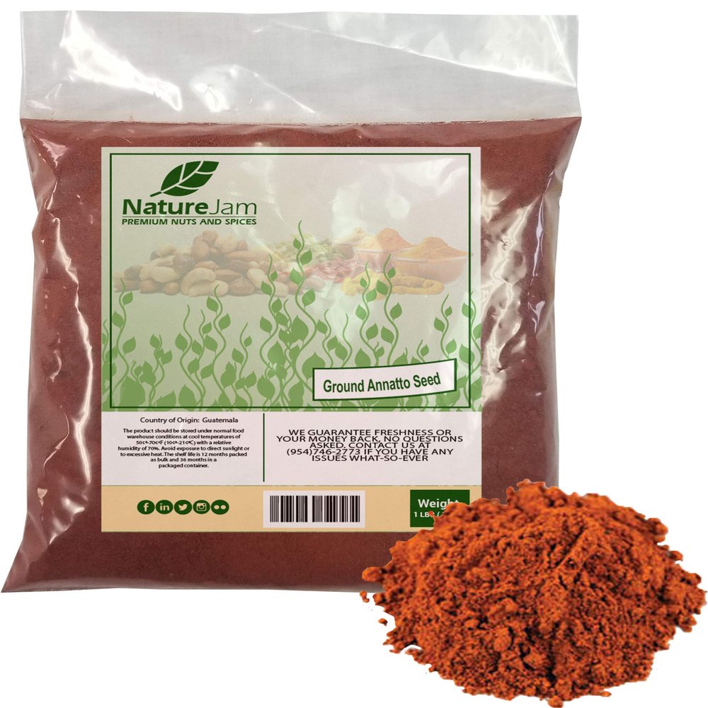 Ground Annatto Seed Powder Bulk Bag 1 Pound-The Most Powerful Source of Vitamin E Tocotrienols