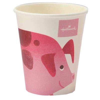 Sunap C9050ZHM Disposable Cups, Multicolor, 2.2 x 2.5 x 1.5 inches (5.71 x 6.4 x 3.7 cm), Hallmark Animal Cups, 3.4 fl oz (90 ml), Pack of 50