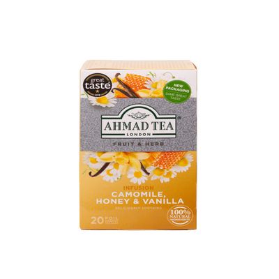 Ahmad Tea Camomile Tea with Honey & Vanilla 20 Count (Pack of 1)