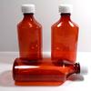 Lot of 10 Brand New Amber Graduated Oval 3 Ounce RX Medicine/Liquor Bottles w/Caps view 1