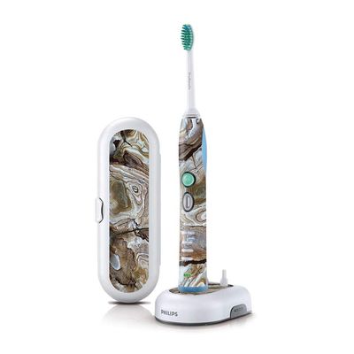 MightySkins Skin Compatible with Philips Sonicare 7 Series FlexCare+ Rechargeable - Brown Marble | Protective, Durable, and Unique Vinyl Cover | Easy to Apply, Remove | Made in The USA