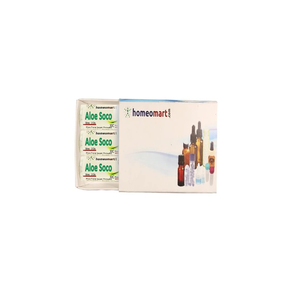 homeomart.com Aloe socotrina Homeopathy Pellets (Pills) in 30C Potency, Pack of 3