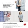 Inspired Comforts Mastectomy Recovery Shirt with Drain Pockets & Drainage Tube Fasteners, Grey 2XL view 3