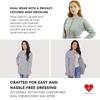 Inspired Comforts Mastectomy Recovery Shirt with Drain Pockets & Drainage Tube Fasteners, Grey 2XL view 4