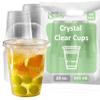 EcoQuality 20 oz Clear Plastic Cups with Dome Lids, 500 Pack  Disposable PET Cups for Iced Coffee, Smoothies, Parfaits, Juice, Soda, Cocktails, and Parties view 1