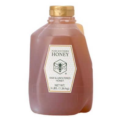 100% Raw & Unfiltered Wildflower Honey - American Made by Pure Southern Honey (48 Ounce)