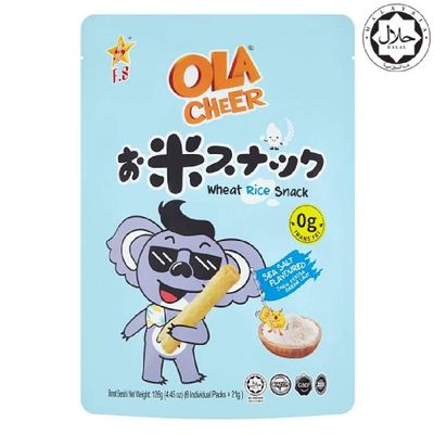 Ola Cheer Wheat Rice Snack 126g (Sea Salt Flavoured, 12 Pack)