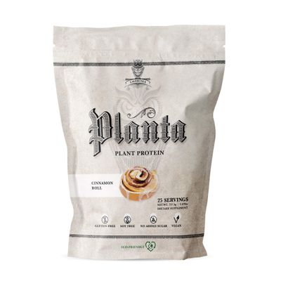Ambrosia Planta - Plant-Based Protein Powder 20g | Dairy Free Vegan Protein Powder with BCAA Amino Acids | Keto-Friendly, No Added Sugar | 25 Servings | Cinnamon Roll