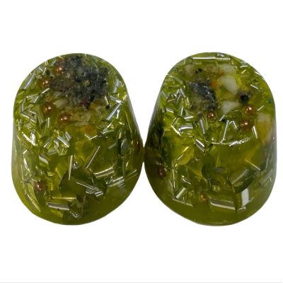 2 Transparent Yellow Small Tower Buster Crystal Orgone Generator Energy Accumulator 528Hz/7.83Hz/Advance Harmonics Many Beautiful Ingredients and Colors!! (Transparent Yellow)