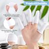 200 Pcs Cotton Finger Cots Small Finger Guards Hand Thumb Fingertips Sleeves Protector by EORTA, Comfortable, Breathable, Absorb Sweat, Reusable, Protect The Wound from Infection, White, Very Small view 3