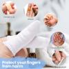 200 Pcs Cotton Finger Cots Small Finger Guards Hand Thumb Fingertips Sleeves Protector by EORTA, Comfortable, Breathable, Absorb Sweat, Reusable, Protect The Wound from Infection, White, Very Small view 4