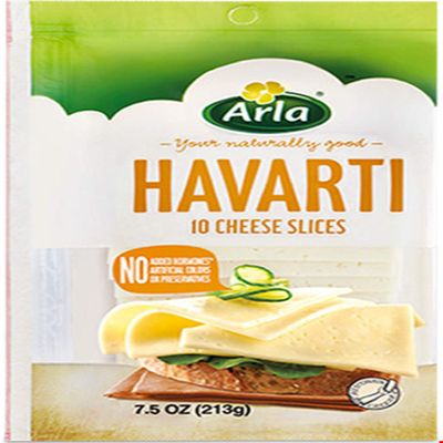 Arla All Natural Havarti Cheese Slices, 7.5 Oz (Pack Of 12)