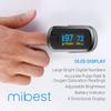 mibest OLED Finger Pulse Oximeter, O2 Meter, Dual Color White/Black view 2