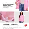 Inspired Comforts Mastectomy Recovery Shirt with Drain Pockets & Drainage Tube Fasteners, Pink 2XL view 3