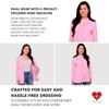 Inspired Comforts Mastectomy Recovery Shirt with Drain Pockets & Drainage Tube Fasteners, Pink 2XL view 4