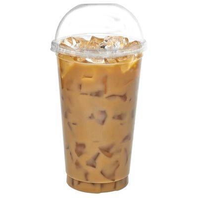 10 oz Cups, 150 Pack | Iced Coffee Go Cups and Dome Lids | Cold Smoothie | Plastic Cups with Dome Lids | Clear Plastic Disposable Pet Cup | Ideal for Coffee, Parfait, Juice, Soda, Cocktail, Party Cups