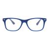 PASTL Clear Lens Reading Glasses Magnified Matted Textured Rectangular Blue +2.5 view 2