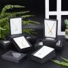 NBEADS 24 PCS Black Gift Boxes with Window Presentation Box with Padding - Birthday Gift Box - Necklace Box Earring Box Ring Box Cardboard Jewelry Boxes 3.54"x2.56"x1.1" view 3