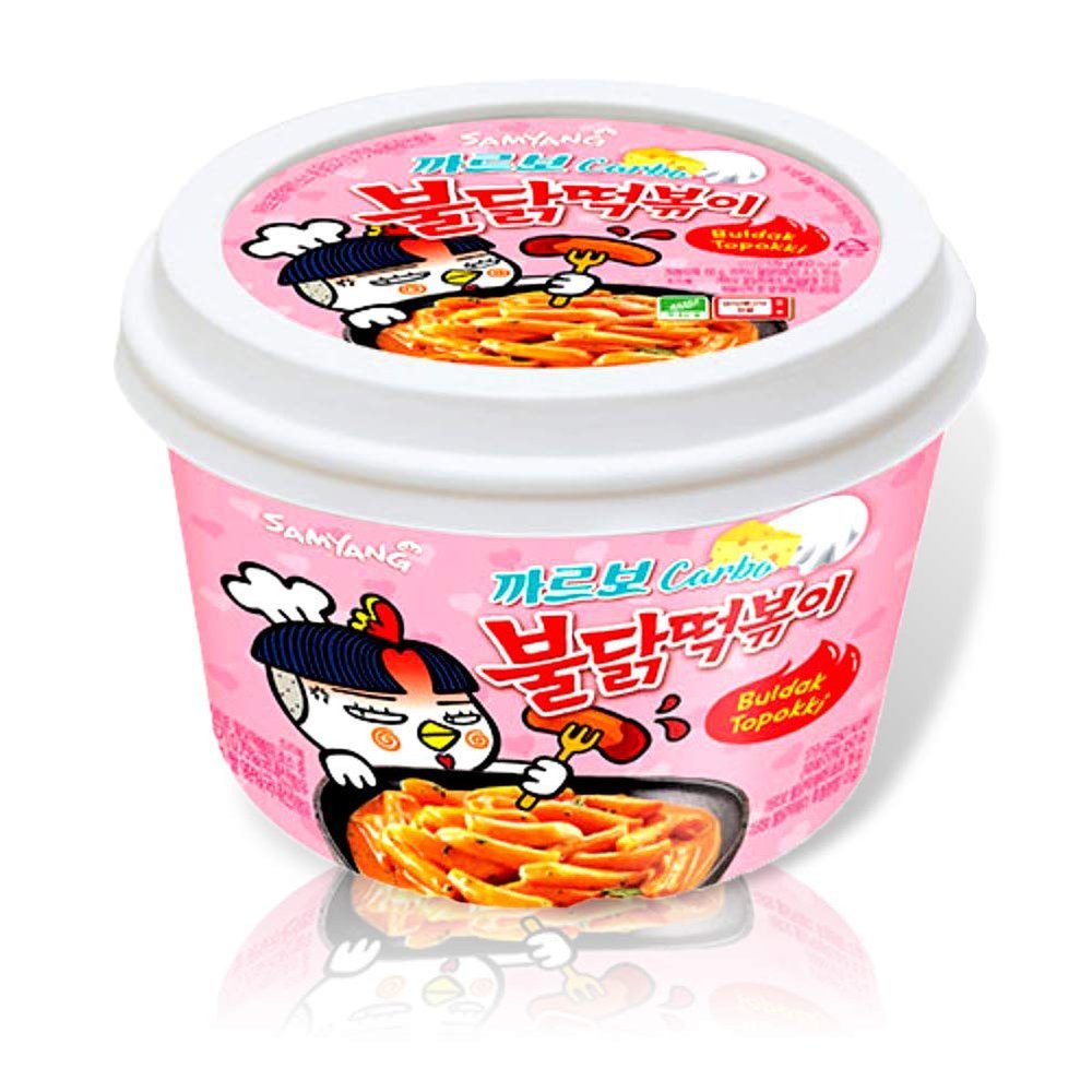 Buldak Tteokbokki 2Pack Korean Rice Cake Instant Korean Snack Tteok Tteokbokki Rice Cake  (Cheese)