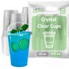 EcoQuality 16 oz Clear Plastic PET Cups with Dome Lids 200 Pack  Disposable Go Cups for Iced Coffee, Smoothies, Parfaits, Juice, Soda, Cocktails, and Party Use view 1