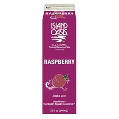 Island Oasis Red Raspberry Frozen Beverage Mix, 32 Fluid Ounce - 12 per case.
