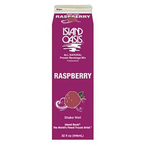 Island Oasis Red Raspberry Frozen Beverage Mix, 32 Fluid Ounce - 12 per case.