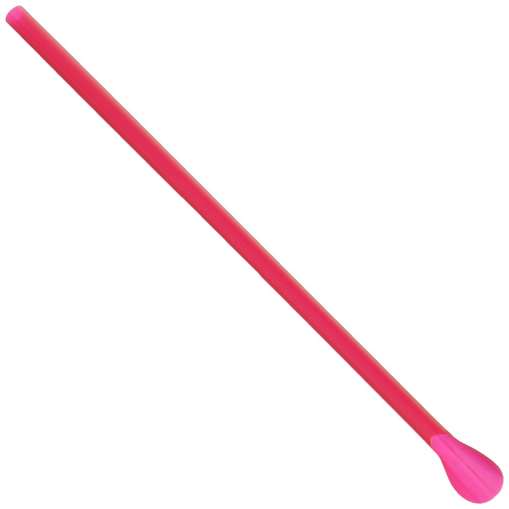 Nagao 18628 Shaved Ice Spoon Straw, 0.2 x 8.3 inches (6 x 210 mm), Red