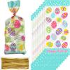 Chuangdi 100 Pack Easter Treat Bags Bunny Candy Cellophane Bag Easter Egg Goodie Cooikes Gift for Party Favor Supplies(Egg Style) view 1