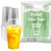 14 oz Cups, 1000 Pack | Iced Coffee Go Cups and Dome Lids | Cold Smoothie | Plastic Cups with Dome Lids | Clear Plastic Disposable Pet Cup | Ideal for Coffee, Parfait, Juice, Soda, Cocktail,Party Cups view 1