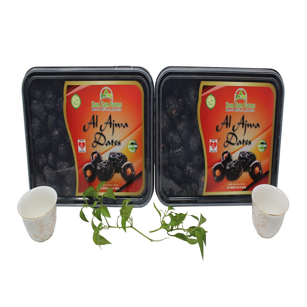 2 Pack of Al AJWA Dates, No 1 Quality Dates Imported from Saudi Arabia 2X800g