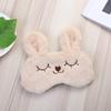4 Pack Cute Animal Rabbit Sleeping Eye Mask Soft Plush Blindfold Sleep Masks Eye Cover for Kids Girls Women Home Sleeping view 2