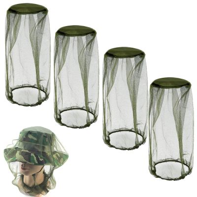 4 Pack Head Net Face Netting Neck Cover Protecting Netting for Outdoor Hiking Camping Climbing Walking