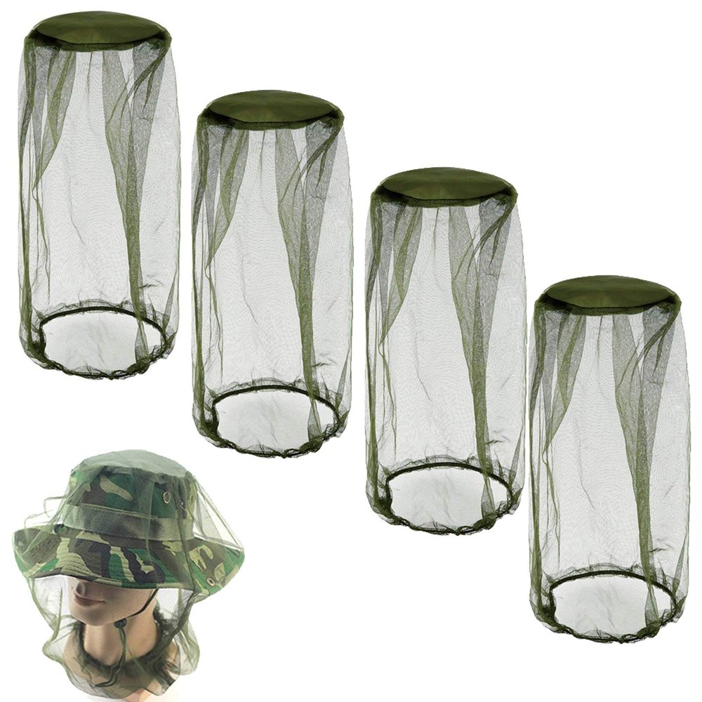 4 Pack Head Net Face Netting Neck Cover Protecting Netting for Outdoor Hiking Camping Climbing Walking