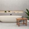24" Spa Lotus Teak Shower Bench with Elevated Height view 2