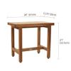 24" Spa Lotus Teak Shower Bench with Elevated Height view 3