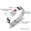 Murinsar Free Custom Engraving Women Men's Stainless Steel Medical Alert Disease Awareness Bracelet Adjustable Emergency ID Bangle for Adults,Kids view 2