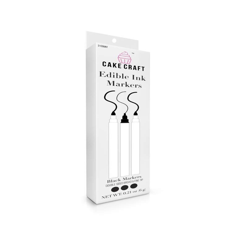 Edible black ink writers 3 pack