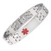 LinnaLove Free Engraving Titanium Medical Alert id Bracelets for Men(7.5") view 1
