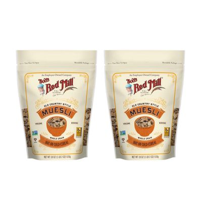 Bob's Red Mill Old Country Style Muesli 18 oz (Two Pack) - Whole Grain Hot or Cold Breakfast Cereal - 2 Pack Muesli (18 oz bags, 36 oz total)