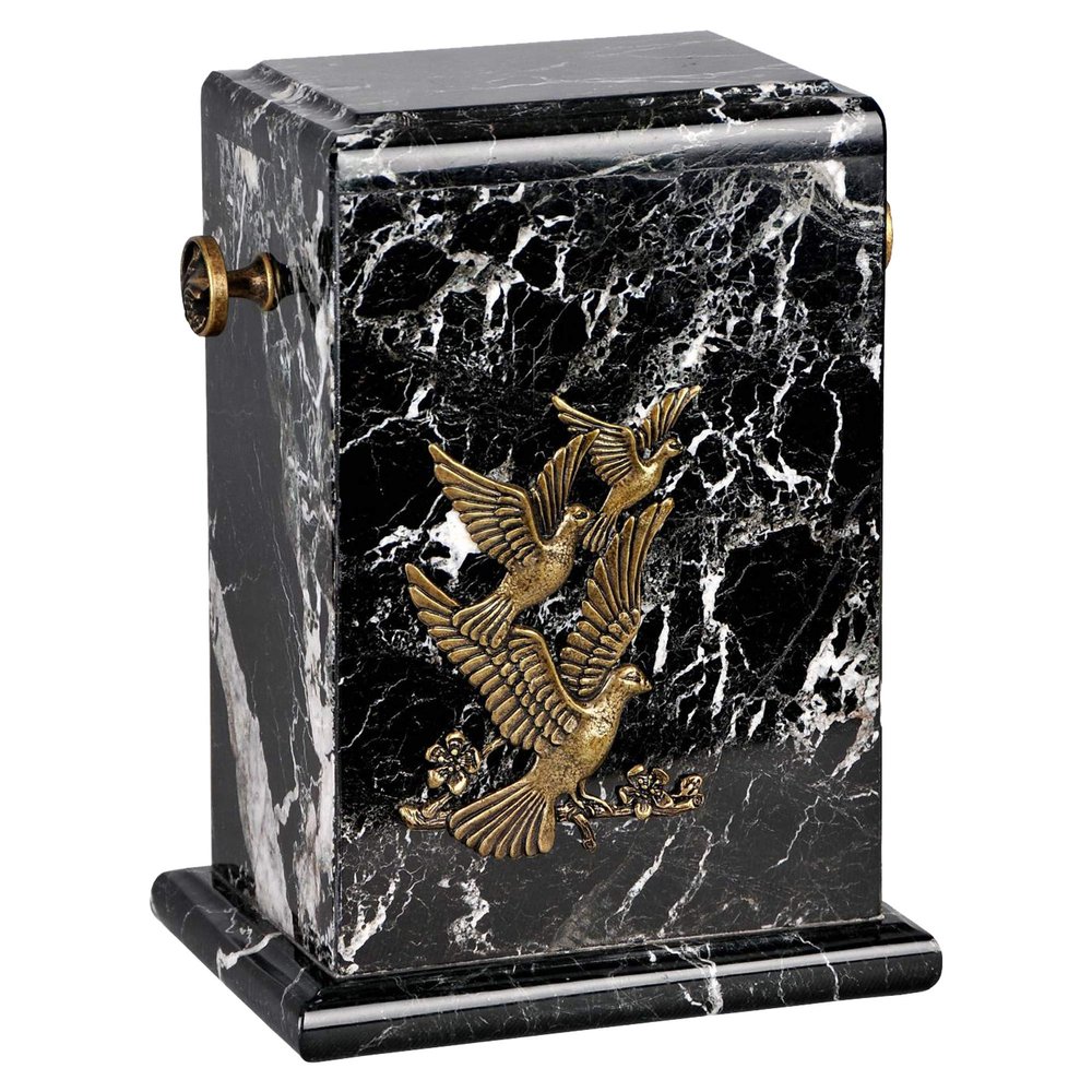 Onyx Adult Cremation Urn for Ashes Cremation Urn Single Stone Cremains or Pet Cremains - Black Onyx
