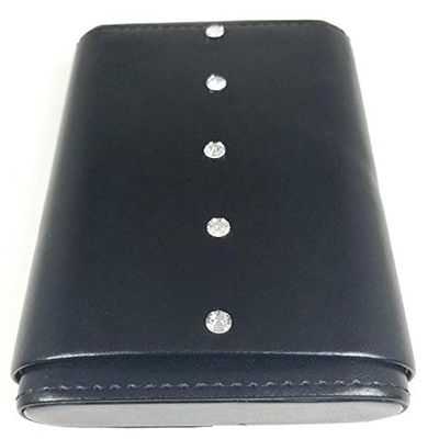 Aficionada Style 5 Cigar Leather Humidor - Crystal