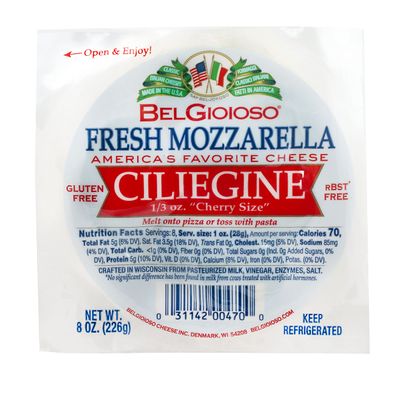 Belgioioso Fresh Mozzarella Ciliegine Cheese,, 8 Oz (pack Of 6)