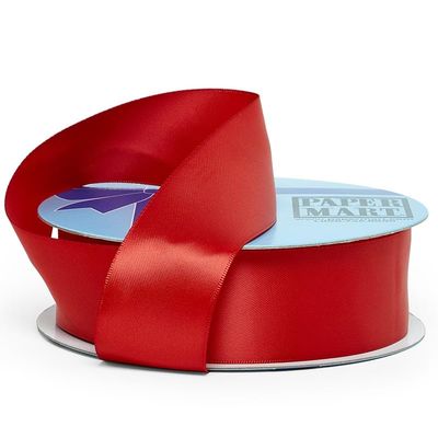 3/8" X 100 Yards Red Double Face Satin Ribbon