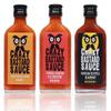 Crazy Bastard Sauce - Sample set of 3 chili sauces: Ghost Pepper & Mango, Trinidad Scorpion & Clementine, Carolina Reaper & Blueberry (3 x 100ml) view 1